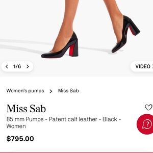 Christian Louboutin Miss Sab
85 mm Pumps - Patent calf leather - Black - Women